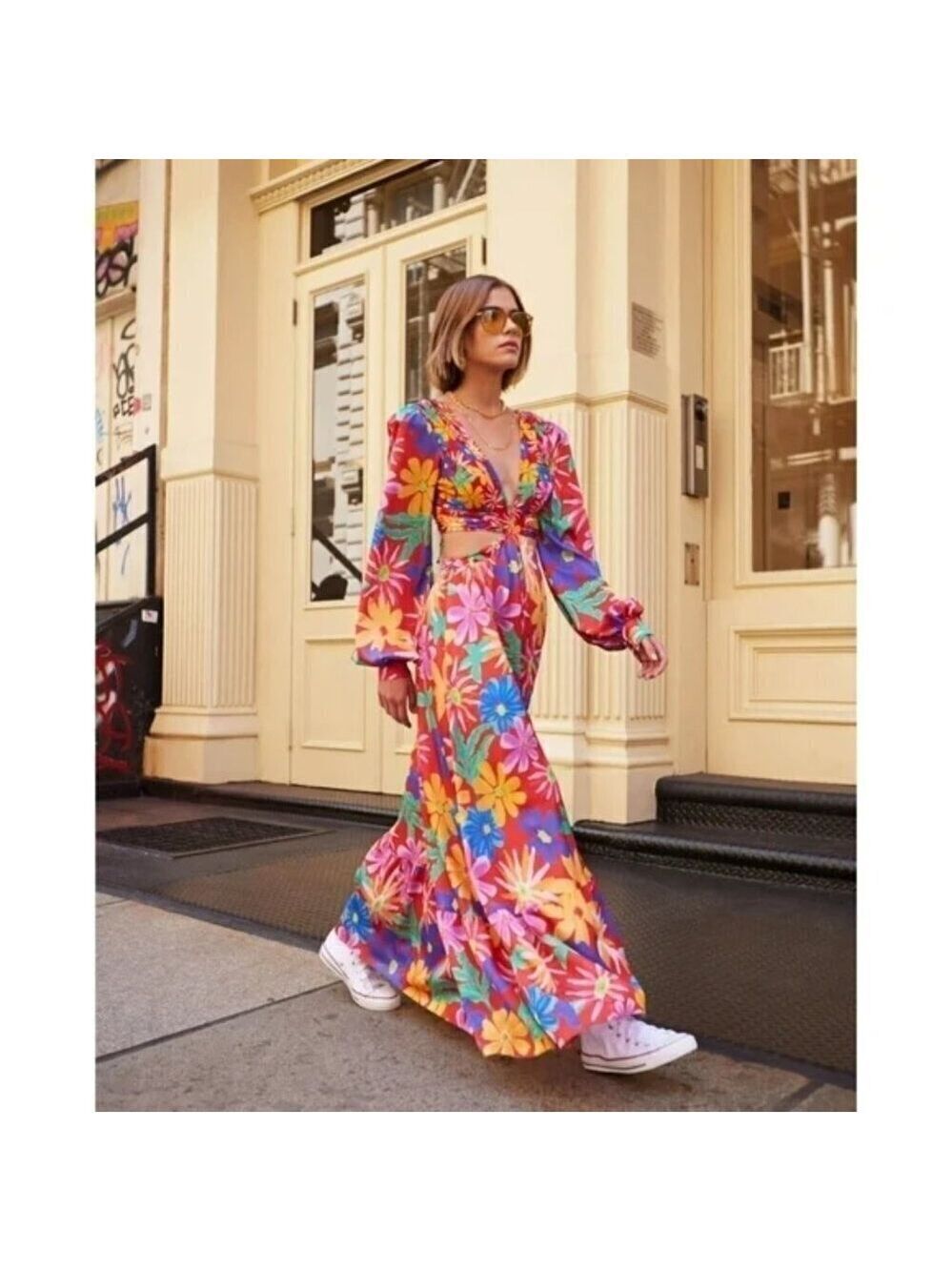 Nwt Patbo | Aster Long-Sleeve Cut-Out Dress